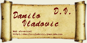 Danilo Vladović vizit kartica
